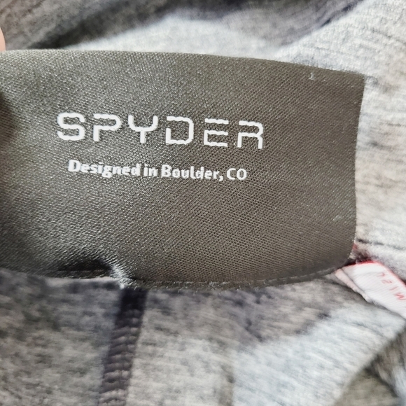 Spyder Ski Team Gray Cowl Neck Long Sleeve Performance Top - Picture 12 of 15